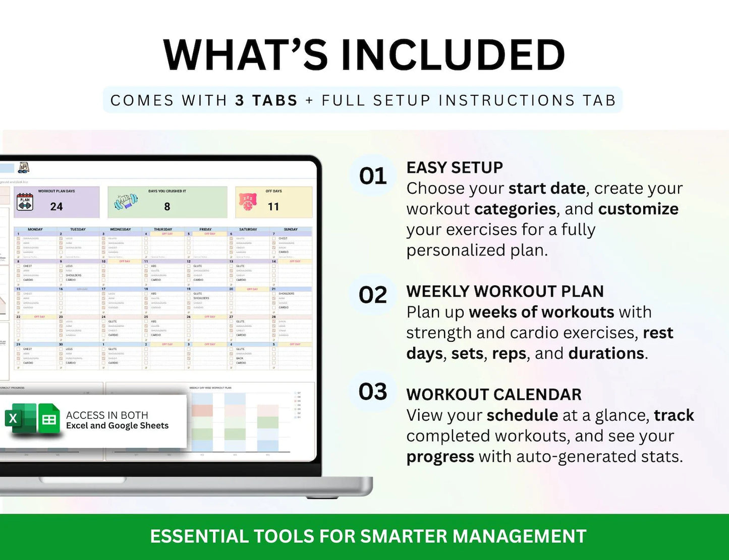 Gym Workout Planner Spreadsheet
