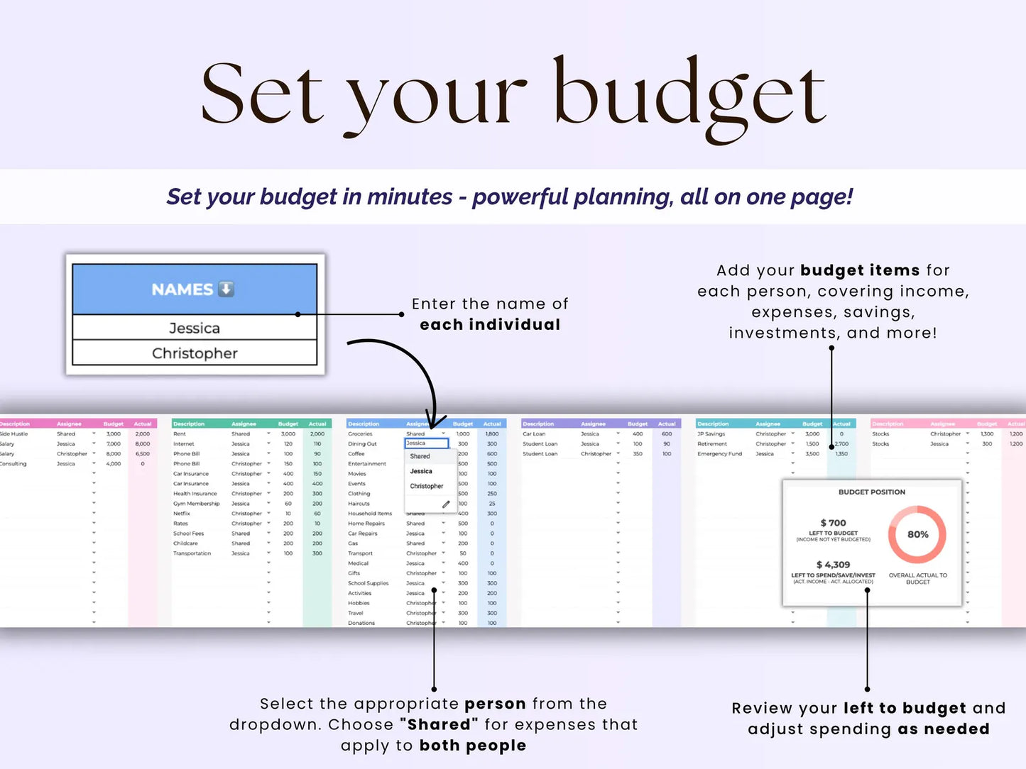 Couples Budget Spreadsheet